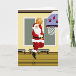 Santa Basketball Holiday Card