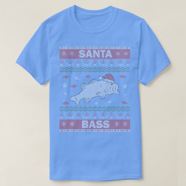 Santa Bass Ugly Christmas Sweater Fishing 1 (Design Front)