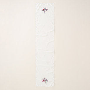 Santa Bat white scarf 72"