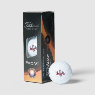 Santa Bat white Titleist Pro V1 golf balls 3 pk