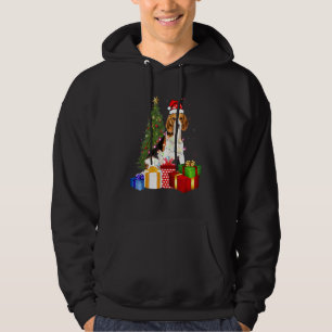 Santa Beagle Dog Christmas Tree Light   Xmas Dog Hoodie