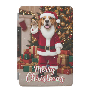 Santa Beagle Merry Christmas - Beagle Xmas Dog iPad Mini Cover
