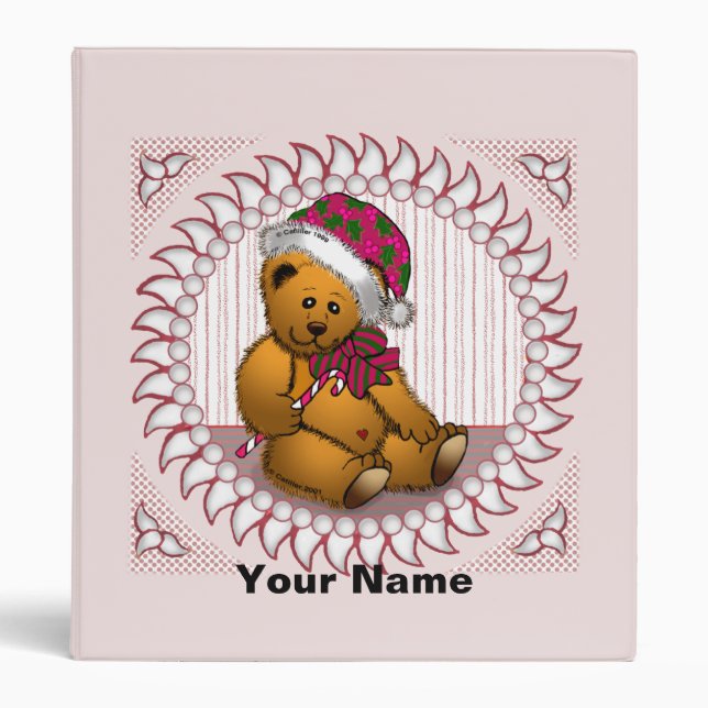 Santa Bear 3 Ring Binder (Front)
