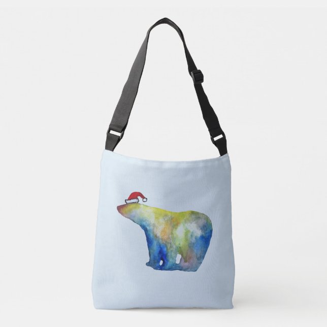 Santa Bear Custom All-Over-Print Cross Body Bag (Front)