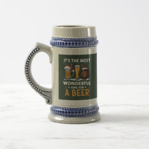 Santa Beer Christmas Party Drinking Family Gifts Beer Stein