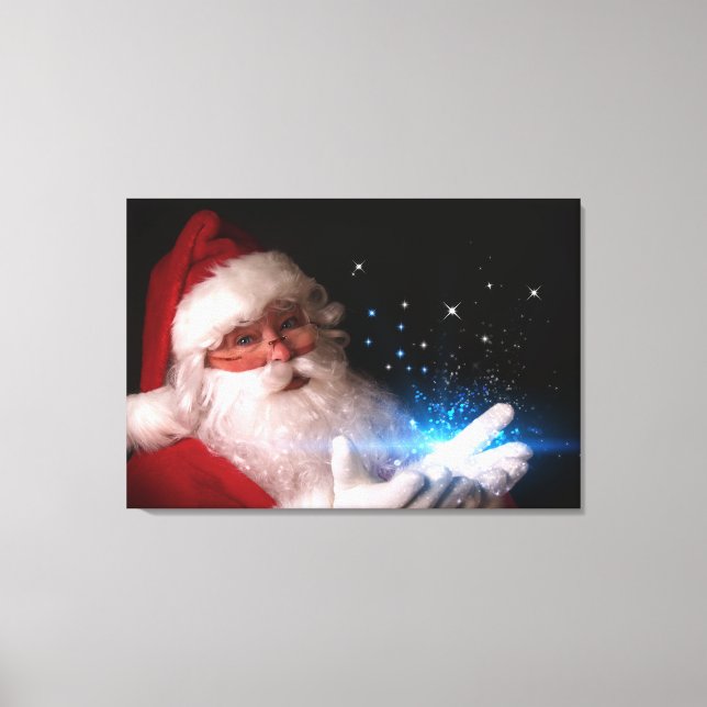 Santa Believe #2 Christmas Art Canvas Print (Front)
