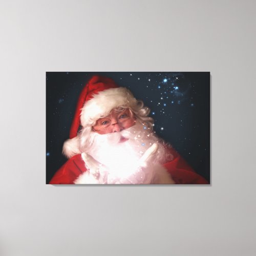 Santa Believe 3 Christmas Art Canvas Print