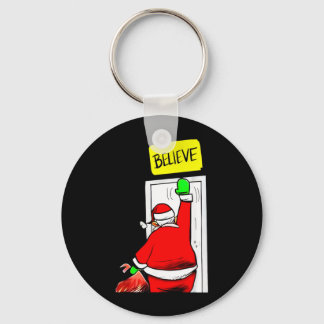 Santa Believe Christmas Keychain