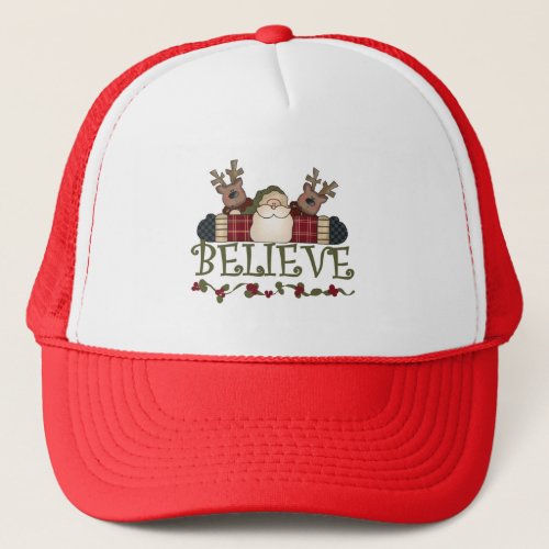 Santa Believe T_shirts and Gifts Trucker Hat