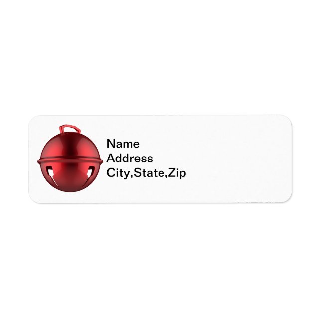 Santa Bell, Christmas Holiday Return Label (Front)