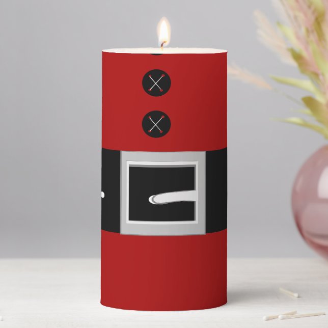 Santa Belly Pillar Candle (In Situ)