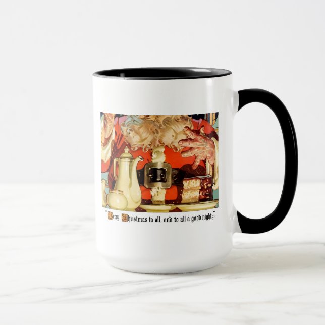 "SANTA BELLY" VINTAGE COFFEE AD MUG (Right)