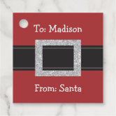 Santa Belt Personalized Holiday Gift Tags