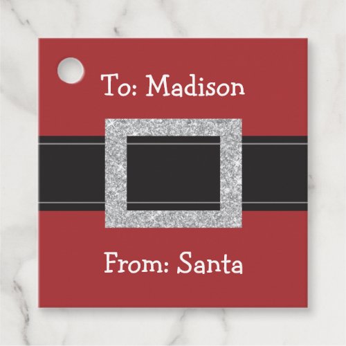 Christmas Gift Tags 8 Santa Belt Personalized Christmas Gift Tags