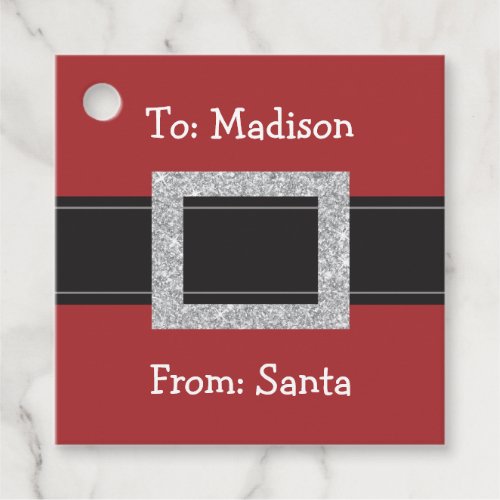 Santa Belt Personalized Christmas Gift Tags