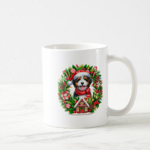 Santa Bernedoodle Christmas Floral Circle Owner Ki Coffee Mug