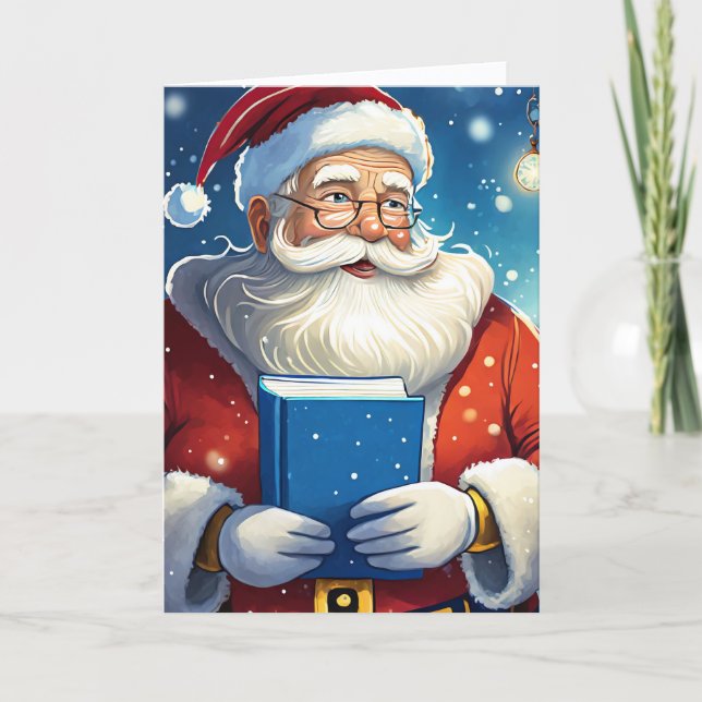 Santa Big Book Christmas Card (Front)