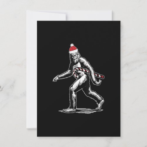 Santa Bigfoot Christmas Cool X_Mas Candy Holiday B Invitation