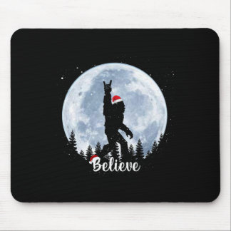 Santa bigfoot christmas rock roll sasquatch believ mouse pad