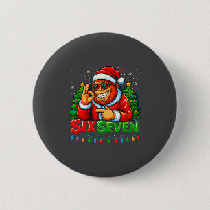 Santa Bigfoot Christmas Sasquatch 67 Funny Meme Si Button