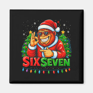 Santa Bigfoot Christmas Sasquatch 67 Funny Meme Si Magnet