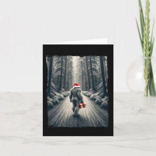 Santa Bigfoot Christmas Sasquatch Believe Card
