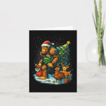 Santa Bigfoot Christmas Tree Turkey Reindeer Thank Card