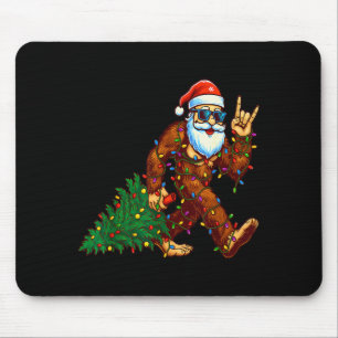Santa Bigfoot Christmas Tree Xmas Funny Christmas  Mouse Pad