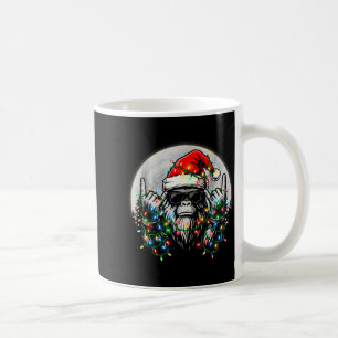 Santa Bigfoot Christmas Tree Xmas Lights Funny Sas Coffee Mug