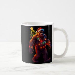 Santa Bigfoot Christmas Tree Xmas Lights Funny Sas Coffee Mug