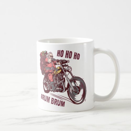 Santa Biker Christmas Costume for Bikers Invitatio Coffee Mug