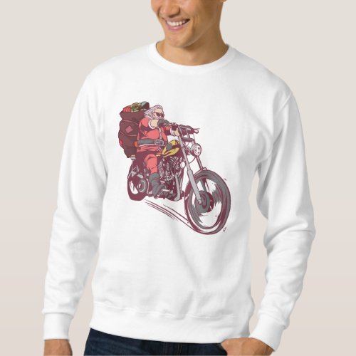 Santa Biker Christmas Costume for Bikers Invitatio Sweatshirt