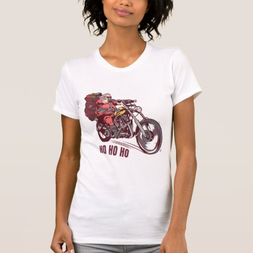 Santa Biker Christmas Costume for Bikers Invitatio T_Shirt