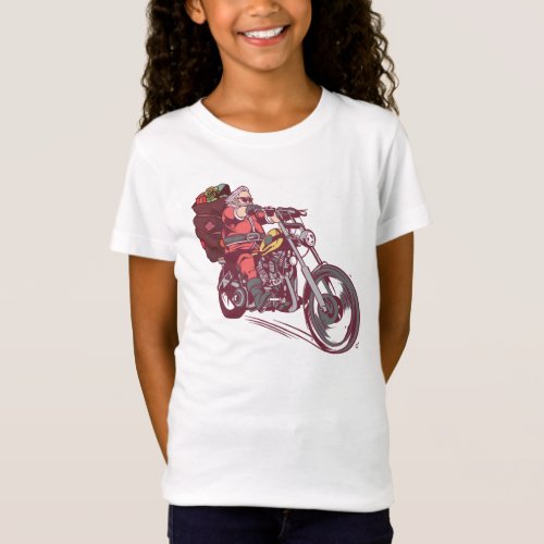 Santa Biker Christmas Costume for Bikers Invitatio T_Shirt