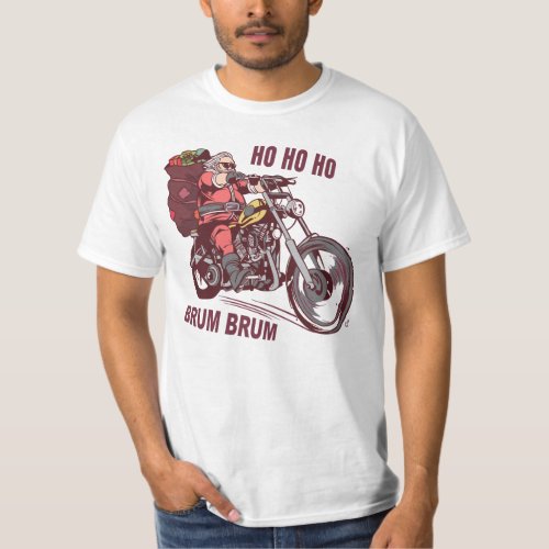 Santa Biker Christmas Costume for Bikers Invitatio T_Shirt