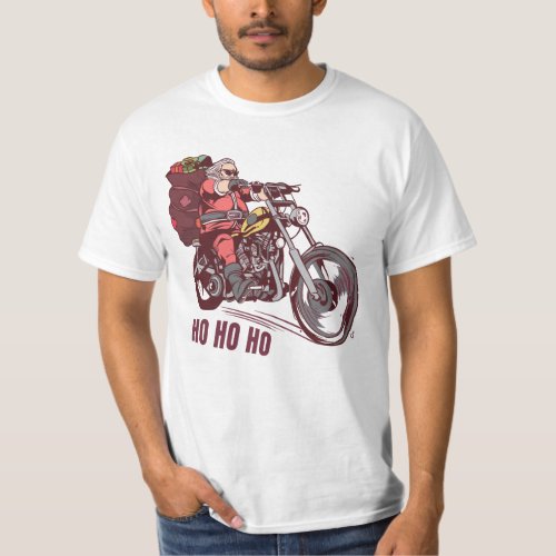 Santa Biker Christmas Costume for Bikers Invitatio T_Shirt