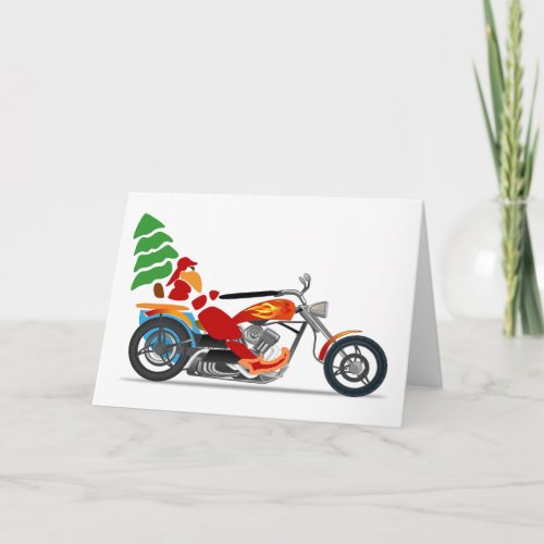 Santa Biker Holiday Card