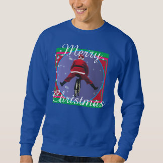 Santa biking Ugly Christmas Sweater