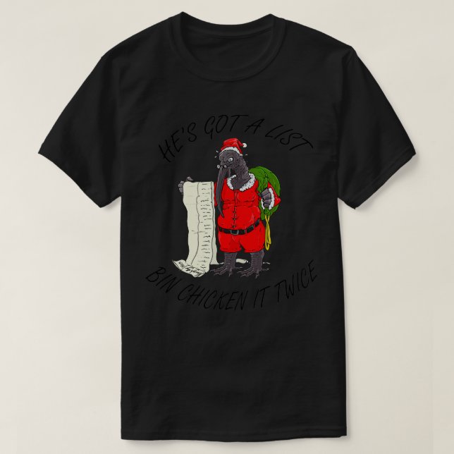 Santa Bin Chicken 1 T-Shirt (Design Front)
