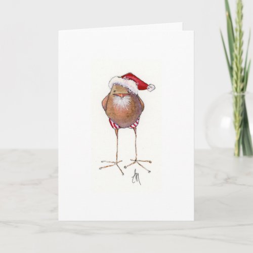 Santa bird Christmas card