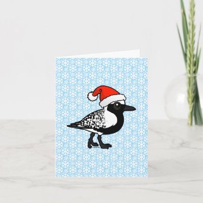 Santa Black-bellied Plover Holiday Card