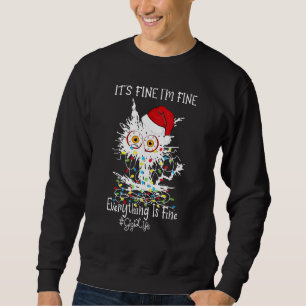 Santa Black Cat Light Is Gigi Life Merry Christmas Sweatshirt