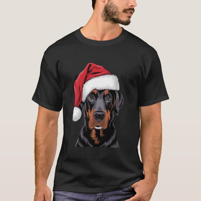 Santa Black Lab Christmas Dog Labrador Lover Lab M T-Shirt (Front)