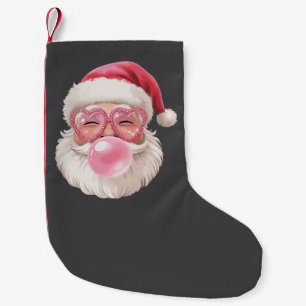 Santa Blowing Bubble Christmas Funny Xmas Small Christmas Stocking