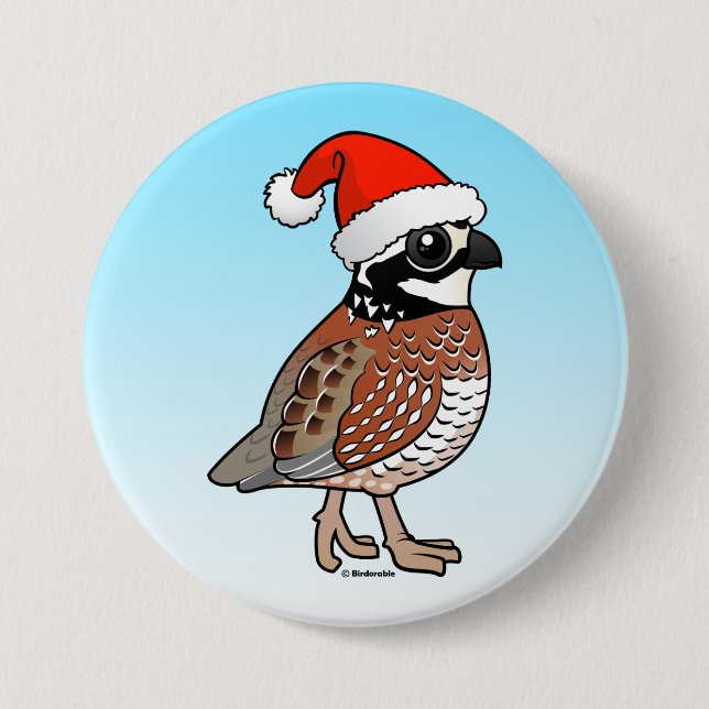 Santa Bobwhite Button (Front)