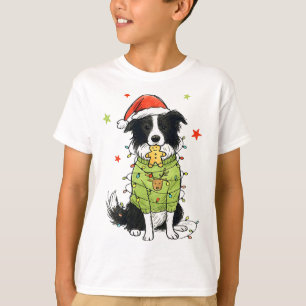 Santa Border Collie Christmas Border Collie Dog Mo T-Shirt