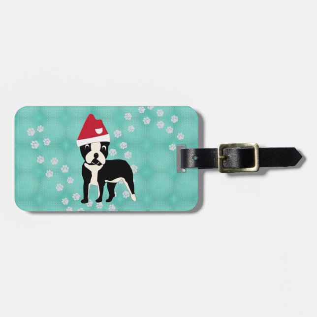 Santa Boston Luggage Tag (Front Horizontal)