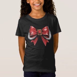Santa Bow Noel Santa Coquette Christmas Holiday T-Shirt
