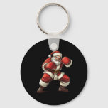 Santa Boxing Xmas Mma Muay Thai Lover Boxer Christ Keychain