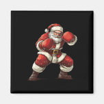 Santa Boxing Xmas Mma Muay Thai Lover Boxer Christ Magnet